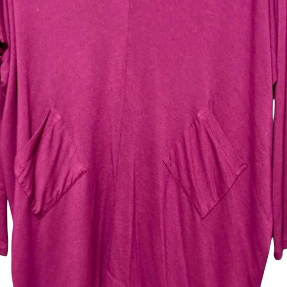 BRYN WALKER Oversized Slouchy Purple/Deep Magenta Batwing Drop Shoulder Tunic - Picture 4 of 8